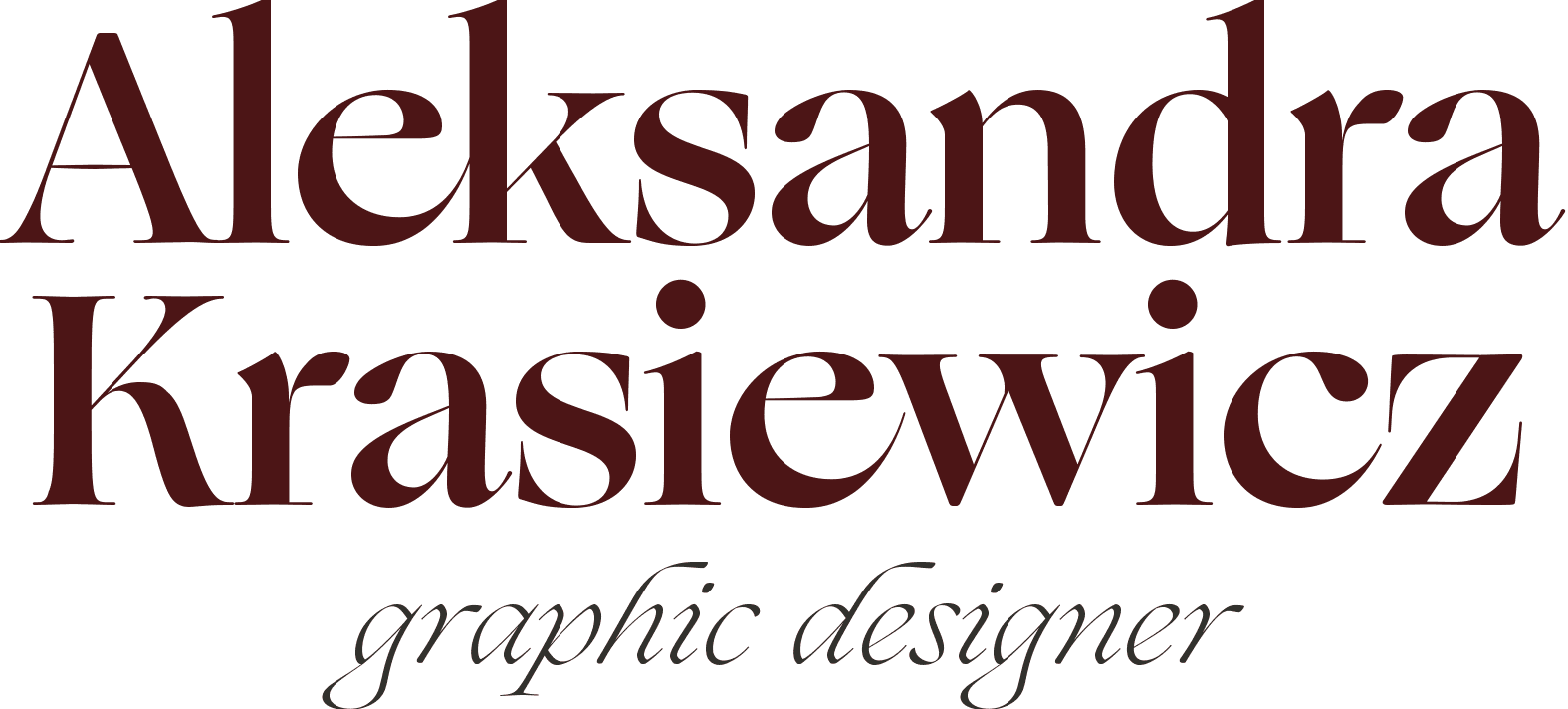 Aleksandra Krasiewicz - Graphic Designer